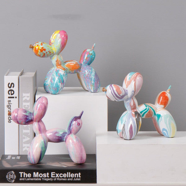 Fluid Balloon Dog Resin Ornaments Creative Living Room Home Artifact Desktop Sculptures & Figurines
