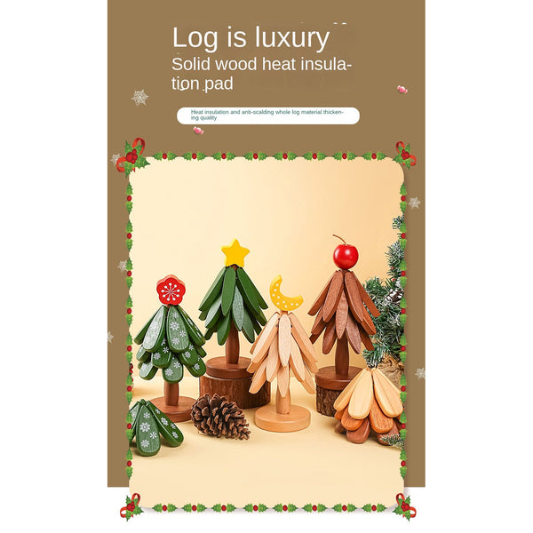 Tree Coaster Solid Home Desk Decor Plate Trivet Cup Drink Placemat Christmas Gift Coasters