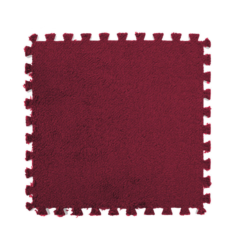 Splicing Mat Red Wine 30X30cm 24Pcs Foam Floor Non Slip Household Rug Door Mats & Floor Mats