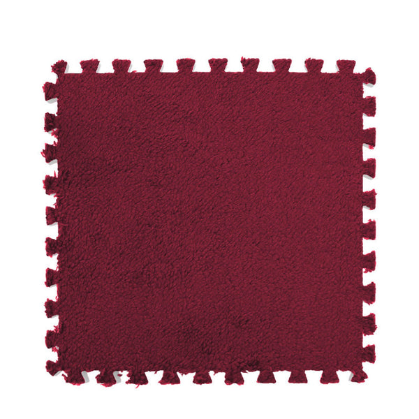 Splicing Mat Red Wine 30X30cm 24Pcs Foam Floor Non Slip Household Rug Door Mats & Floor Mats