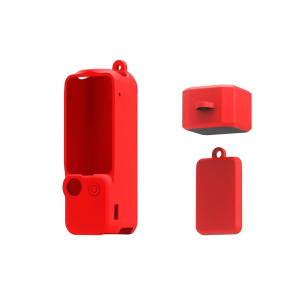 3 In 1 Silicone Case Set For Dji Pocket Red Camera Cases Bags & Covers