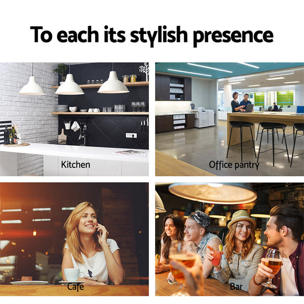 Artiss Set Of 2 Metal Bar Stools Black Benches Bar Stools