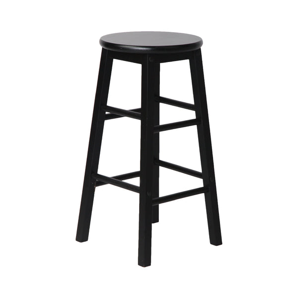 Benches Bar Stools Artiss Set Of 2 Beech Wood Backless Bar Stools Black