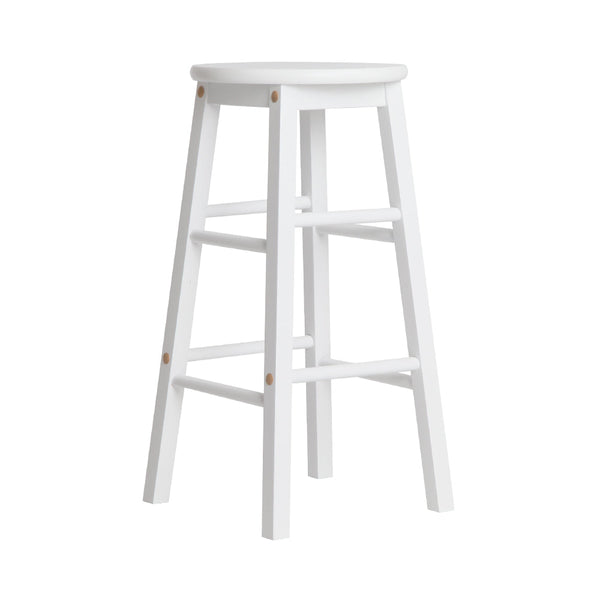 Artiss Set Of 2 Beech Wood Backless Bar Stools White Benches Bar Stools