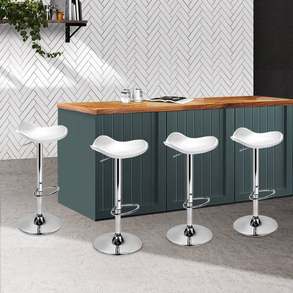 Artiss Set Of 4 Swivel Bar Stools White Benches Bar Stools