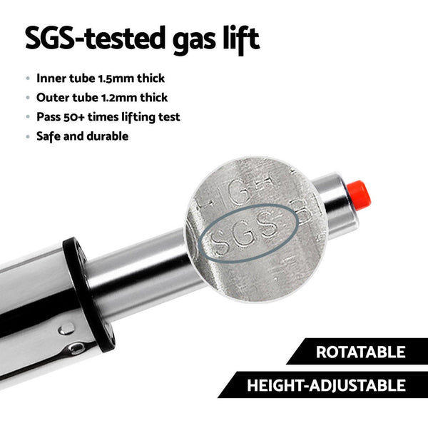 Artiss Bar Stools Gas Lift Velvet Woven Backrest Navy Benches Bar Stools