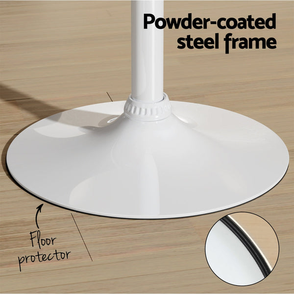 Artiss Bar Table Swivel Base Gas Lift Counter Dining 60Cm Square Pine Bar Tables