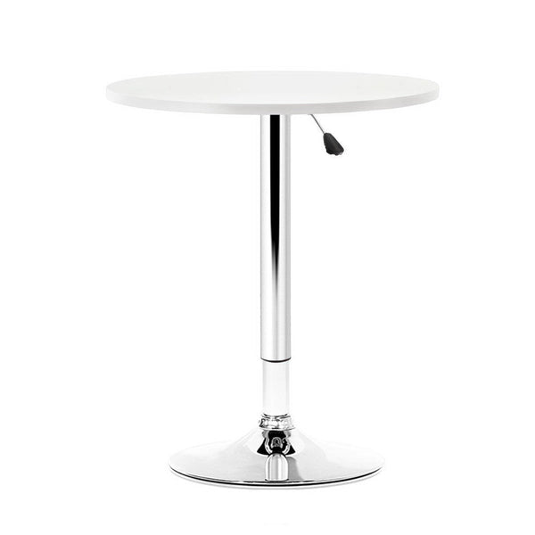 Artiss Bar Table Kitchen Tables Swivel Round Metal White Bar Tables