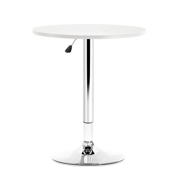Artiss Bar Table Kitchen Tables Swivel Round Metal White Bar Tables