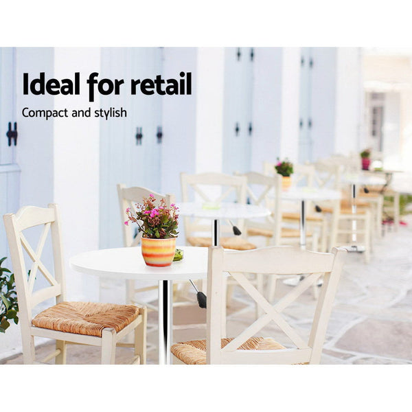 Artiss Bar Table Kitchen Tables Swivel Round Metal White Bar Tables