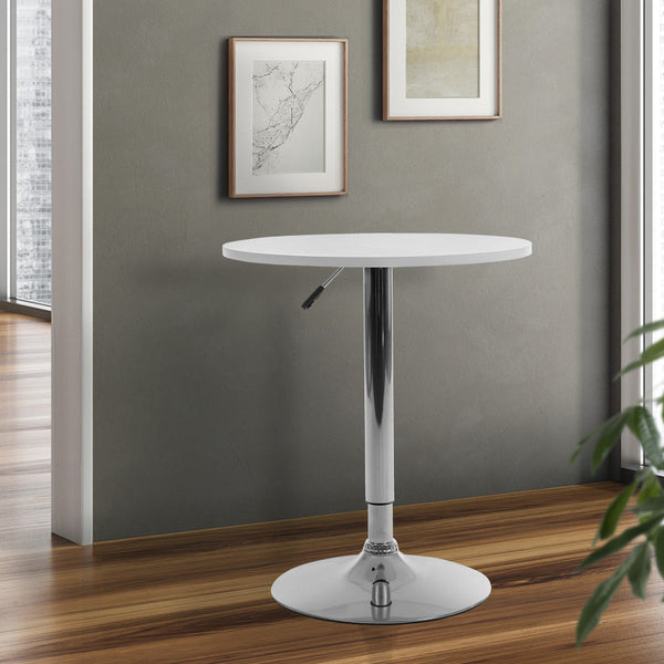 Artiss Bar Table Kitchen Tables Swivel Round Metal White Bar Tables