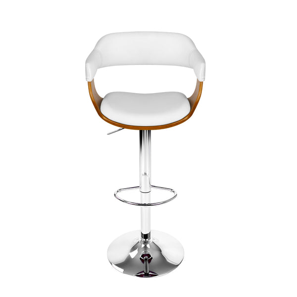 Artiss Pu Leather Bar Stool White And Chrome Benches Bar Stools