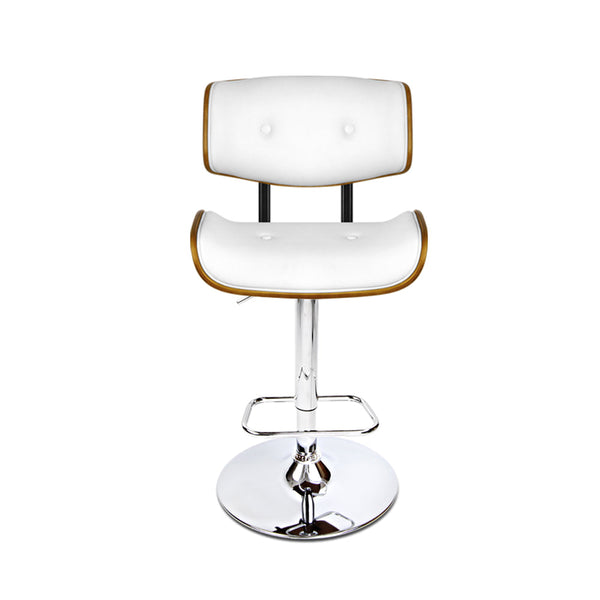 Artiss Set Of 2 Gas Lift Bar Stool White And Chrome Benches Bar Stools