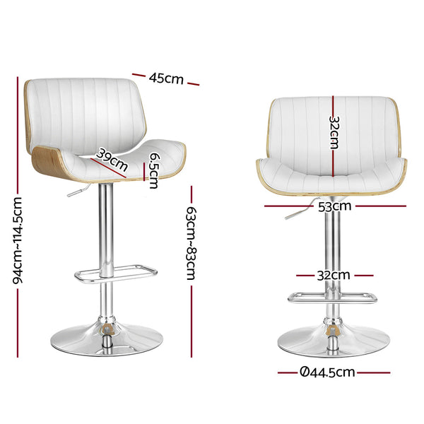 Artiss Bar Stools Kitchen Chairs Metal Barstool Dining Swivel White Benches Bar Stools
