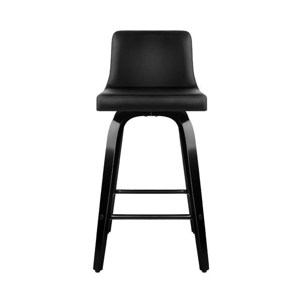 Artiss Set Of 2 Pu Leather Bar Stool Black Benches Bar Stools