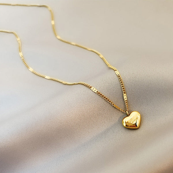 Fashion Jewelry Necklace For Women Vintage Simple Love Heart Pendant Party Gift Necklaces & Pendants