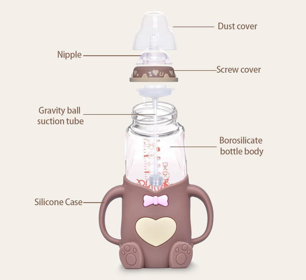 Little One Bear Glass Bottle Baby Bottles