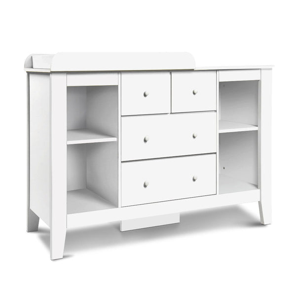 Keezi Little One Change Table Tall Boy Drawers Dresser Chest Storage Cabinet White Dressers & Chests Of Drawers