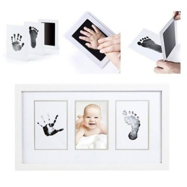 Baby Footprint Handprint Black Ink Pad Keepsakes Diy Kit