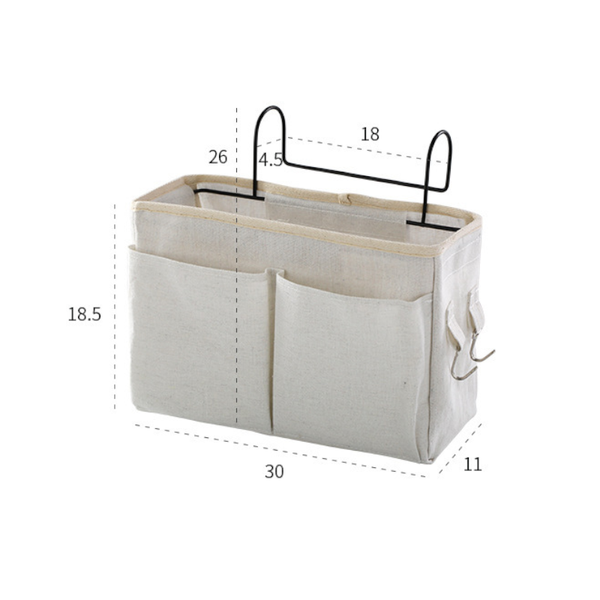 Baby Bed Side Pouch Nappy Holder Crib Storage Bag Hanging Organizer