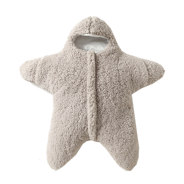 Baby Starfish Lamb Velvet Sleeping Bag Comfortable Newborn Male And Female Outing Winter Quilt Plus Cotton Thickening