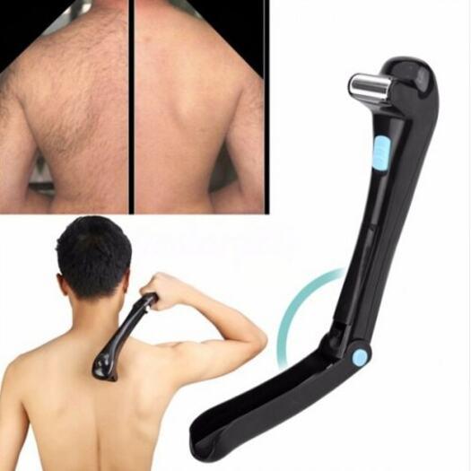 Electric Shavers Back Hair Razor Cordless 180 Degrees Folding Body Trimmer Removal Tool