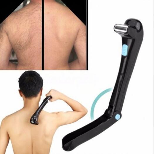Electric Shavers Back Hair Razor Cordless 180 Degrees Folding Body Trimmer Removal Tool Clippers & Trimmers