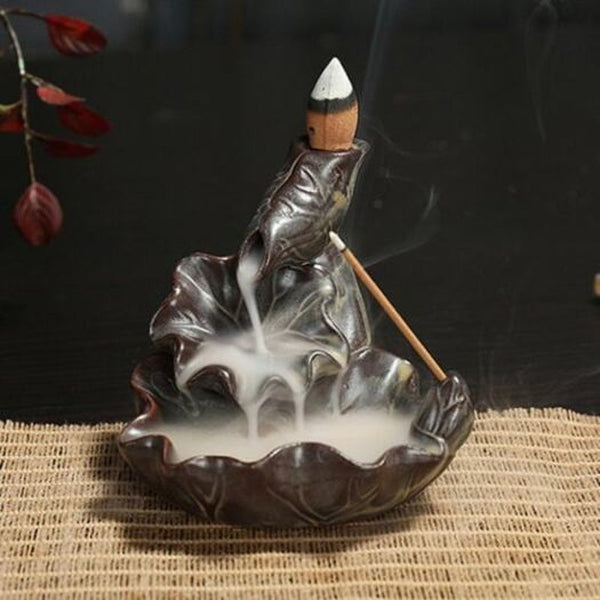 Backflow Aromatherapy Incense Indoor Home Creative Small Ornaments Puce Style 3
