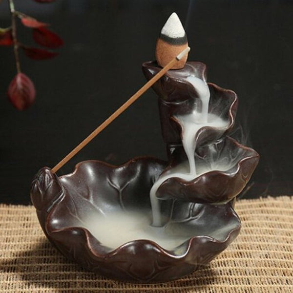 Backflow Aromatherapy Incense Indoor Home Creative Small Ornaments Puce Style 3