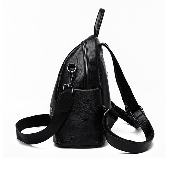 Backpack Pu Leather Bags Women Travel Softback Large Capacity Casual Backpacks