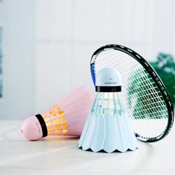 Badminton Humidifier Car Air Freshener Purifier Led Night Light Blue