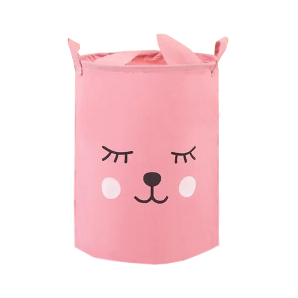 Storage Bag Rabbit Waterproof Folding Clothing Organizer Cartoon Art Bucket Hanging Closet Storage