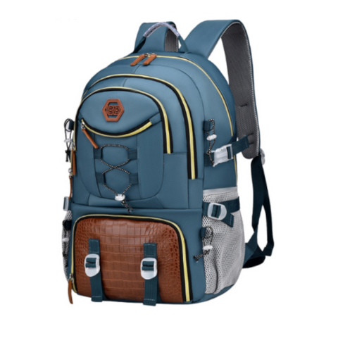 Green Stylish Large Capacity Backpack Water Resistant Oxford Rucksack For Travel School & Daily Use Rucksacks