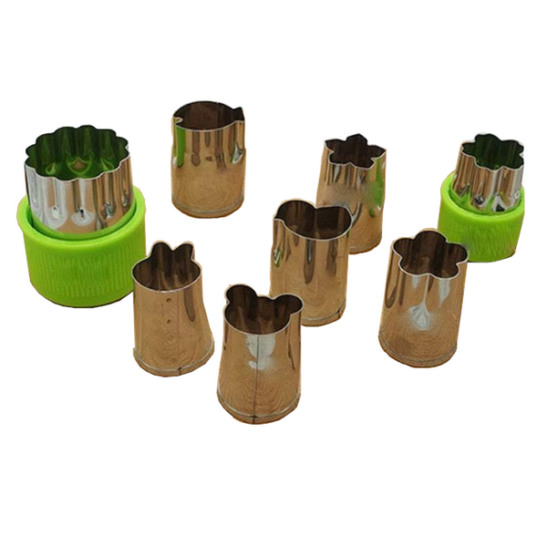 Baking Moulds 8Pcs Stainless Steel Biscuit Cutter Molds Fruit Vegetable Peelers & Slicers