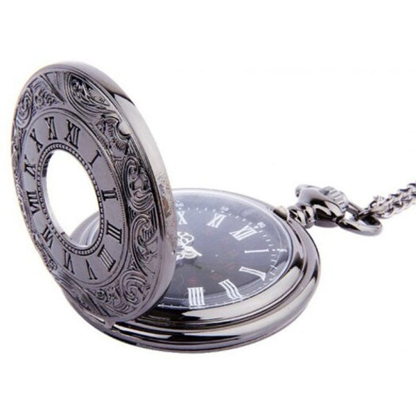 Veile Studios Baldr Pocket Watch Roman Numerals Quartz Black Pocket Watches