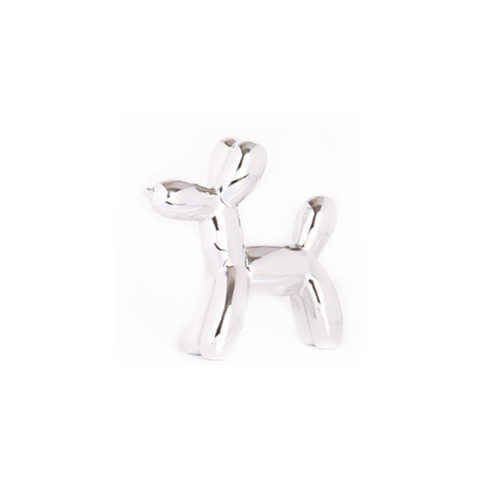 Modern Ceramic Balloon Dog Cute Kids Gift Home Decor With High Gloss Finish Silver Money Boxes