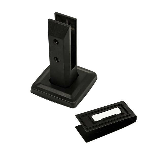 Bariloche Balustrade Black Glass Clamp 304 Stainless Spigot Pool Fencing Fence Pool Equipment Parts