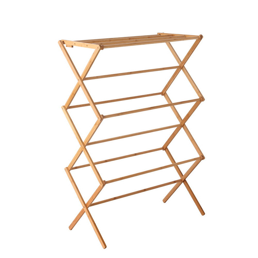 Artiss Clothes Rack Airer Foldable Bamboo Drying Laundry Dryer Garment Hanger Clothes Airers