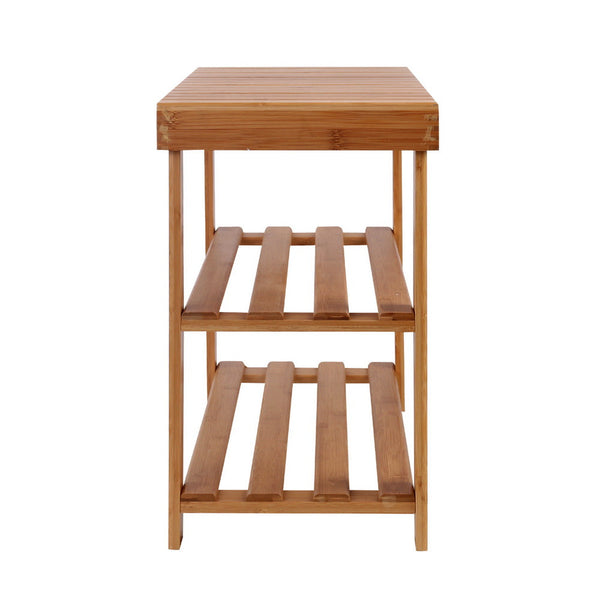 Artiss Bamboo Shoe Rack Seat Bench Organiser Shelf Stool Shoe Racks