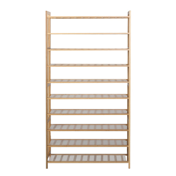 Artiss 10 Tier Bamboo Shoe Rack Shelf Stand Storage Organizer Shoe Racks