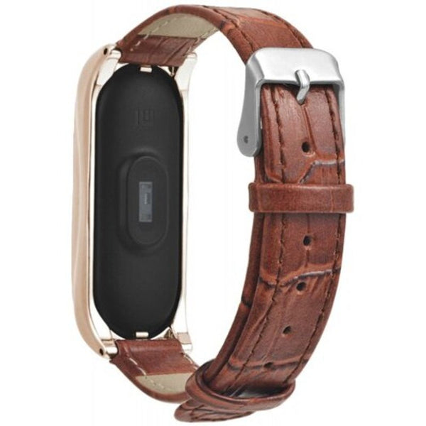 Bamboo Stripe Belt Replacement Wristband Strap For Xiaomi Mi Band 3 Champagne Gold