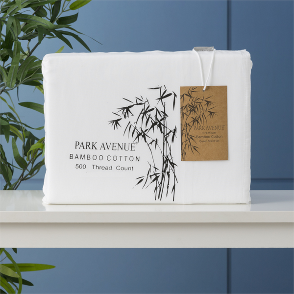 Bamboo Cotton 500 Tc White Sheet Set By Park Avenue Long Single Sheets