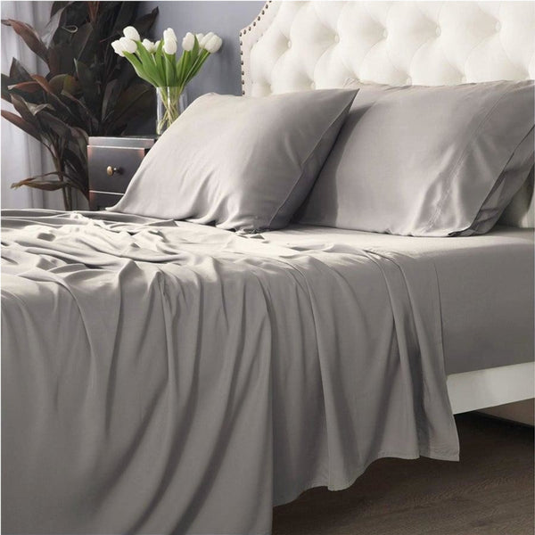 Bamboo Cotton 500 Thread Count Pewter Sheet Sets By Park Avenue King Single Sheets
