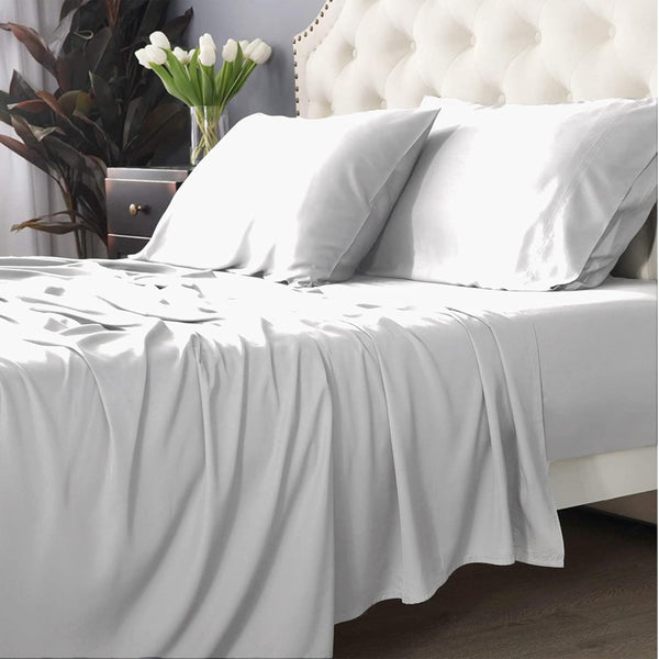 Bamboo Cotton 500 Thread Count White Sheet Sets By Park Avenue Mega Queen Sheets
