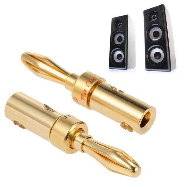 Banana Plug Connector Corrosion Resistant For Audio Video Amplifier Speaker Cable Jack 3
