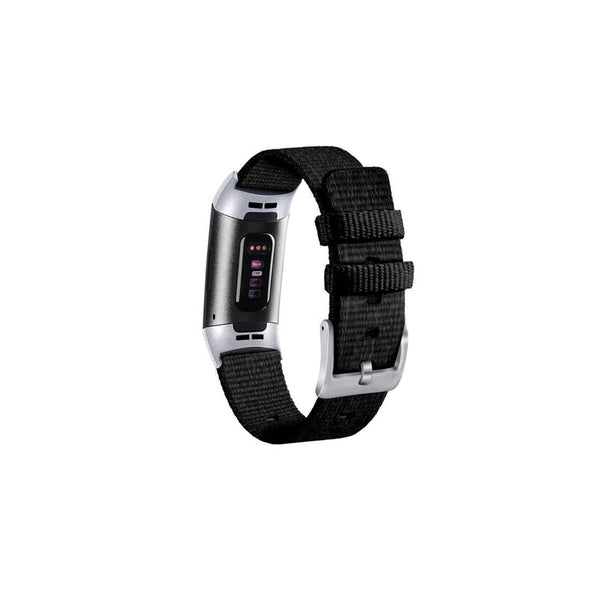 Bands Compatible With Fitbit Charge 3Woven Fabric Breathable Watch Strap Black