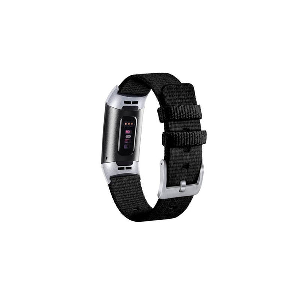Bands Compatible With Fitbit Charge 3Woven Fabric Breathable Watch Strap Black Watch Bands