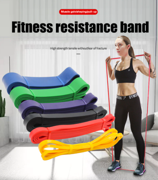 Set Of 5 Heavy Duty Resistance Band Loop Power Gym Fitness Exercise Yoga Workout Resistance Trainers