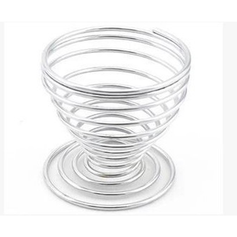 Metal Spiral Spring Wire Tray Egg Cup Storage Holder Stand Kitchen Tools Egg Cups