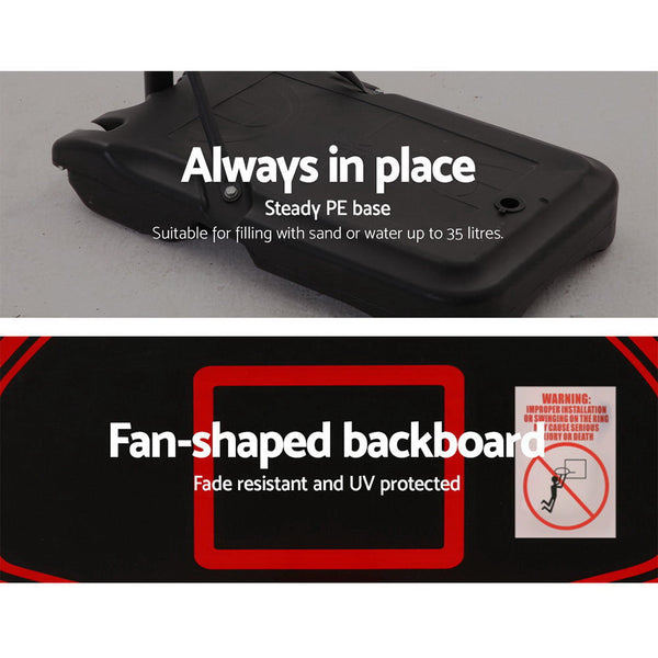 Everfit 2.1M Portable Basketball Stand Hoop System Rim Black Basketball Backboards